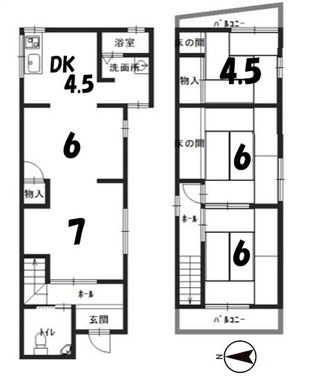 大津市瀬田１丁目　中古戸建(5DK)の間取り