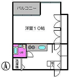 フェミネ八王子 1Kの間取図画像