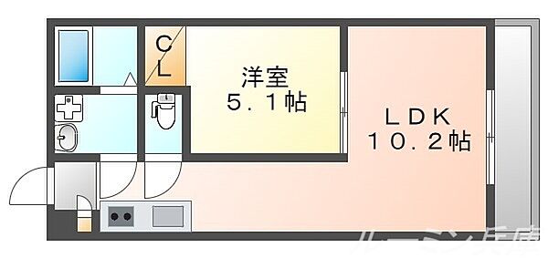 プレジール志筑 206｜兵庫県淡路市志筑(賃貸アパート1LDK・2階・32.48㎡)の写真 その2