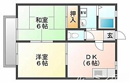 間取図画像 2DK