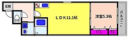 フジパレス御影本町 1LDKの間取図画像