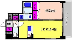 クラシェス深江 1LDKの間取図画像