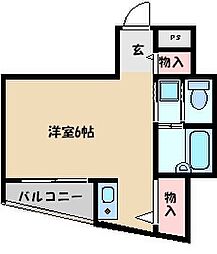 フェニックスコート御影 1Kの間取図画像