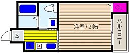 スリージェ伍番館 1Kの間取図画像