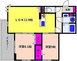 ASHA NOOR 2LDKの間取図画像
