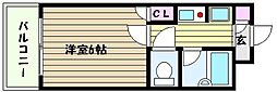 シャルマンフジ御影参番館 1Kの間取図画像