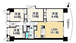 林間田園都市グリーンコート五番館 4LDKの間取り