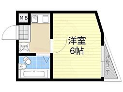 ハイツジョイフル 1Kの間取図画像