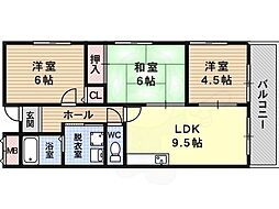 パレ・フラックス 3LDKの間取図画像
