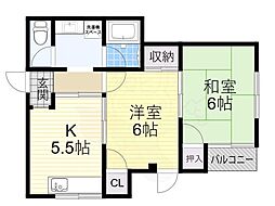 ビートル山本北C棟 2階