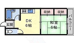 北野ハイツ 1DKの間取図画像