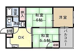 阪南グリーンハイツB棟 4階/-