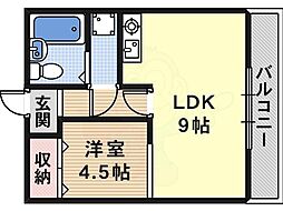 リバティヒルズ 1LDKの間取図画像