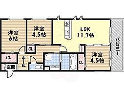 グロリアハイツはびきのB棟 3階