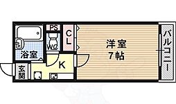 サンライズしみず 1Kの間取図画像