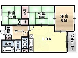 ガーデンハイツ杉本 3LDKの間取図画像