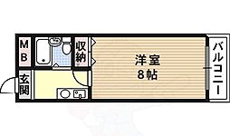 エルベ27 1Kの間取図画像