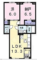 ジュビリーハウス 1SLDKの間取図画像