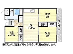 ハウス車じ 3LDKの間取図画像