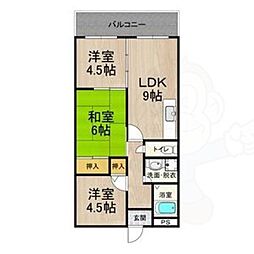 カーサフィオーレ弐番館 3DKの間取図画像