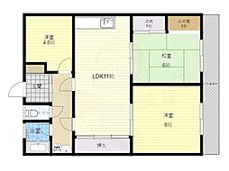 ロイヤルハイツ 3LDKの間取図画像