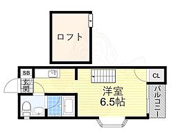 第6セイワコート ワンルームの間取図画像