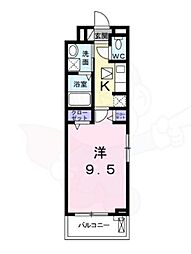 ルミウス5 1Kの間取図画像