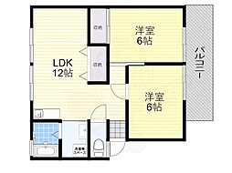 ライゼックス藤ヶ丘B棟 2LDKの間取図画像