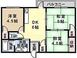 SAMURAIマンション 3DKの間取図画像