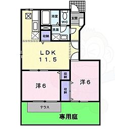 ビバ・ユズ 2LDKの間取図画像