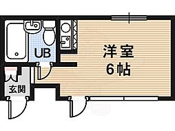 阪本ビル ワンルームの間取図画像