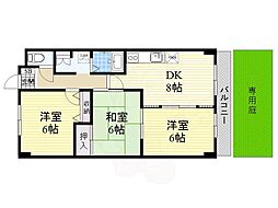 グランドゥール 3DKの間取図画像