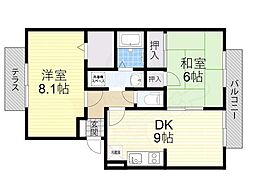 ニューリバーサイド八尾南 D棟 2階