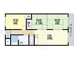 メゾンアルカディア 3LDKの間取図画像