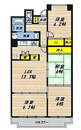 朝日プラザシティ八尾南2番館 3階/-