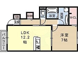 ヴィスタリア・オスト 1LDKの間取図画像