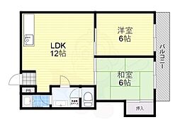 ニュータウン中田 2LDKの間取図画像