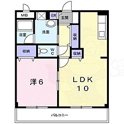 クイール1 1LDKの間取図画像