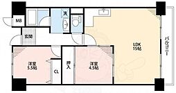 メゾンドール向陽 2LDKの間取図画像