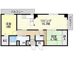 アモール 2LDKの間取図画像