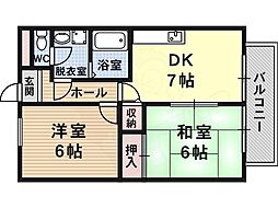 DWELL光南 2DKの間取図画像