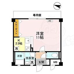 エストレノ 1Kの間取図画像