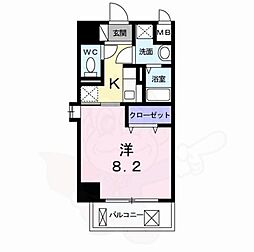 スペチアーレ桜ヶ丘 1Kの間取図画像