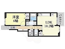 ヴェルデブリッサ2 1LDKの間取図画像