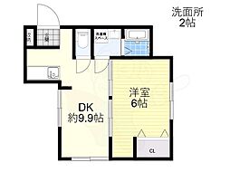 オレンジマンション 1DKの間取図画像