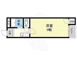 EASTBEACH壱番館 1Kの間取図画像
