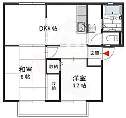 サンビレッジオクノD棟 2階/-