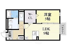 ドリーム葉月七番館 1LDKの間取図画像