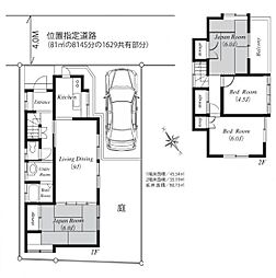 旧兼六パークタウン分譲住宅内外装が選べるリノベ渡 4DKの間取り