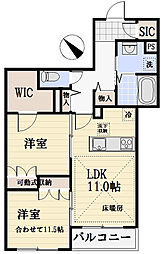 Laule'aCourt 2LDKの間取図画像